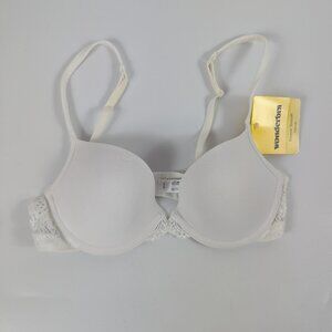 Wonderbra Forever Smooth Pushup Bra White 34C NWT